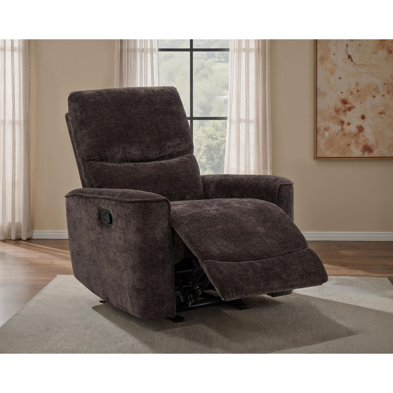 Fauteuil inclinable oscillant en chenille, Brun