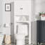 Au-dessus de la toilette Armoire de rangement autoportante pour salle de bain avec tablettes réglables-108534453