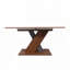 Table de salle à manger moderne 70,87 po avec base en X décalée