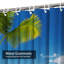 Remote Beach Palm Tree Ocean Relax Shower Curtain with 12 Hooks-831682108