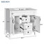 Meuble-lavabo 36 po avec lavabo supérieur, armoire de rangement moderne avec 2 portes à fermeture douce et 2 tiroirs-1206944204