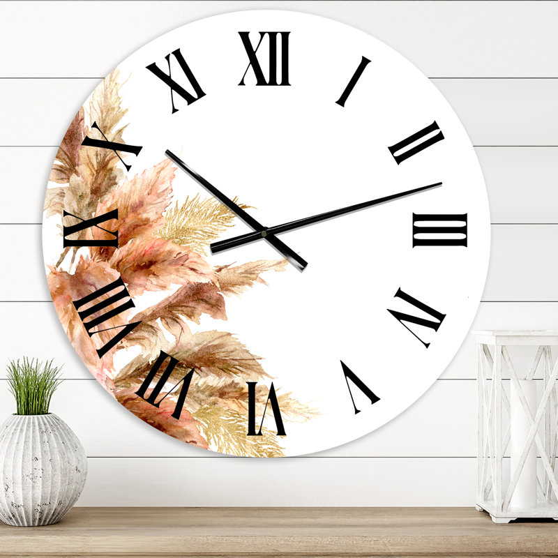 Horloge murale exotique Dry Pampas Grass, Petit