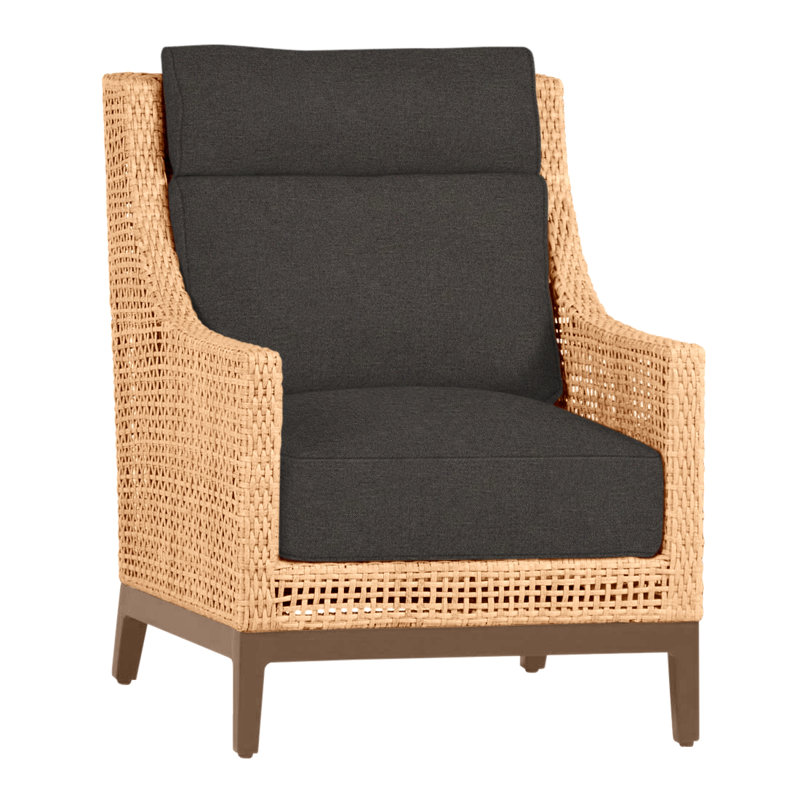 Péninsule tissée Penia Raphia clair / bois de santal, Pas de passepoil + bourre standard, Fossile de Vérone