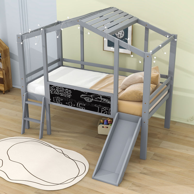 Lit mezzanine simple Emraan par Harper Orchard, gris