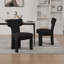 Chaise de salle à manger rembourrée moderne avec pieds en bois d'hévéa et dossier courbé sans accoudoirs, ensemble de 2-778357183