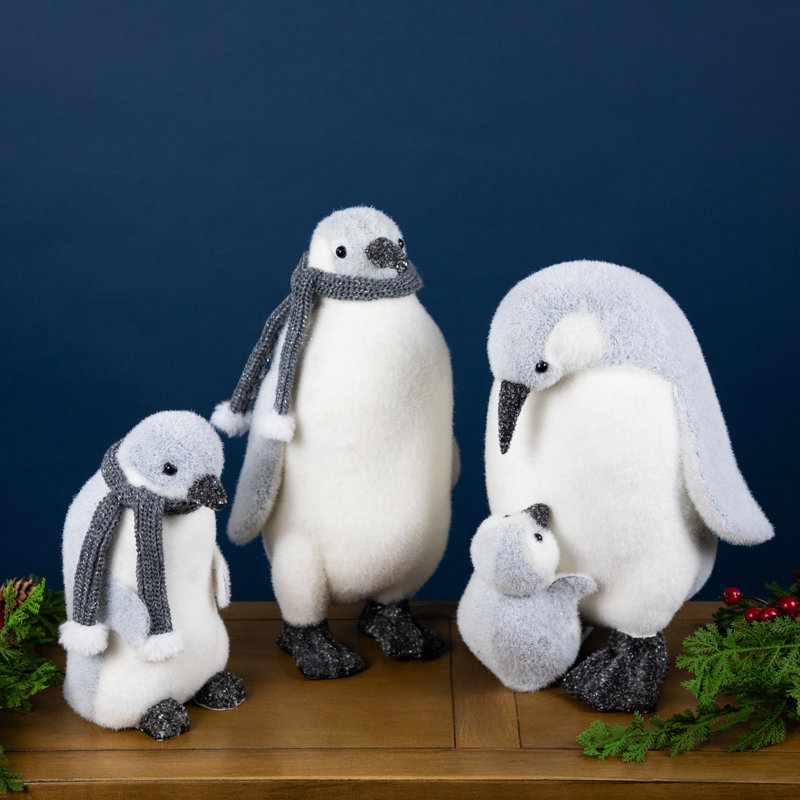 Figurine de Noël écharpe pingouin en hiver - 7,5 po