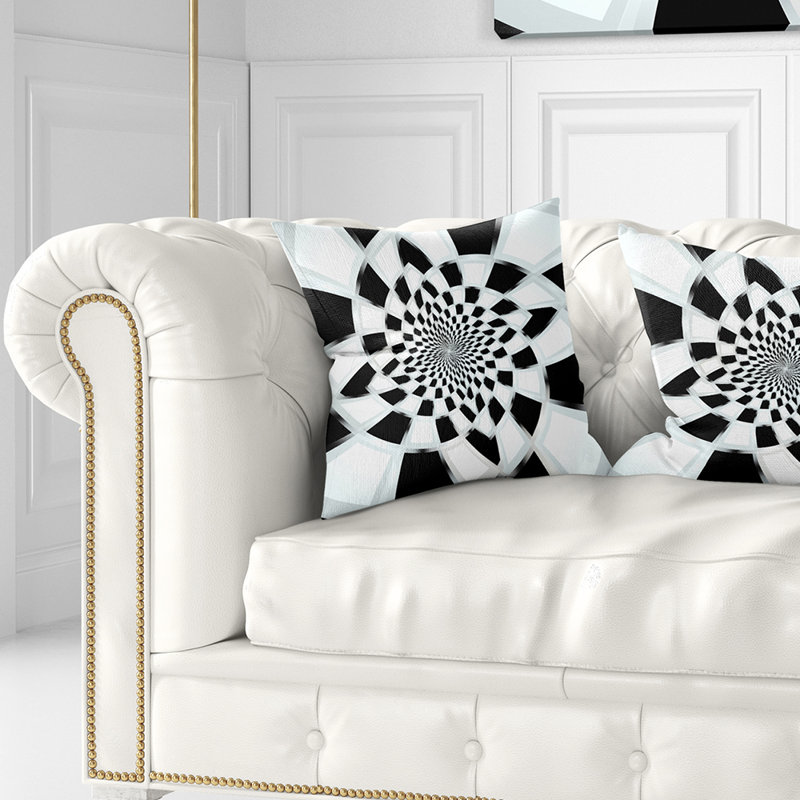 Oreiller De Conception De Fractale En Spirale Abstract
