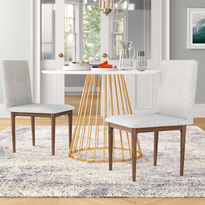 Heiman 16.5'' H Leather Upholstered Acacia Armchair