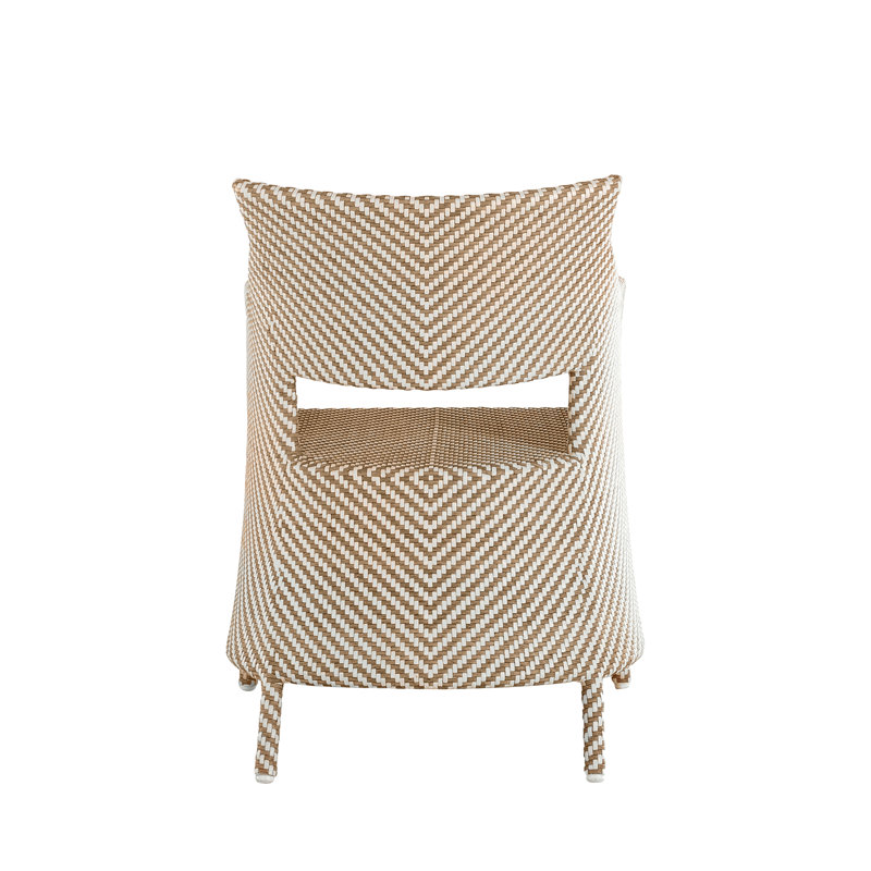 Bari Outdoor Dining Armchair, White/Natural