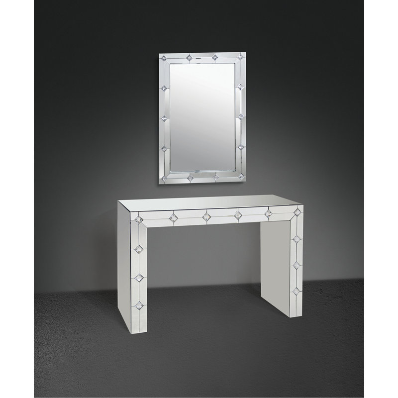 Console miroir et faux strass (assemblée)
