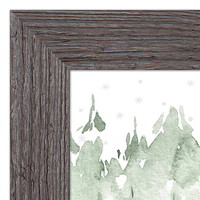 Snowy Cabin, reproduction encadrée