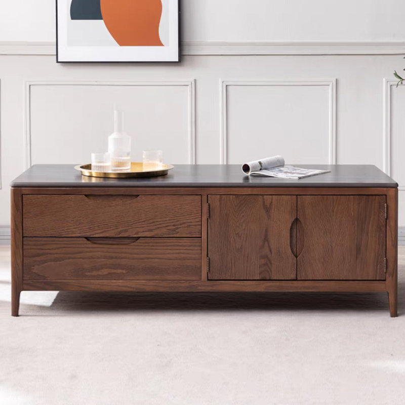Table basse moderne avec rangement simple, H 17,71 po x L 55,11 po x l 25,59 po