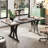 70.87'' Rectangle Dining Table For 6-8 People, Wooden Kitchen Table or Brown Tables with Metal Legs-1126592236