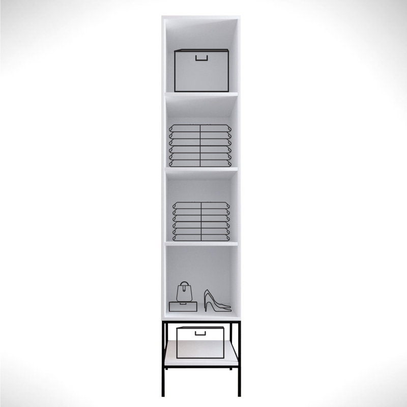 Cambree 1 Door Manufactured Wood Wardrobe