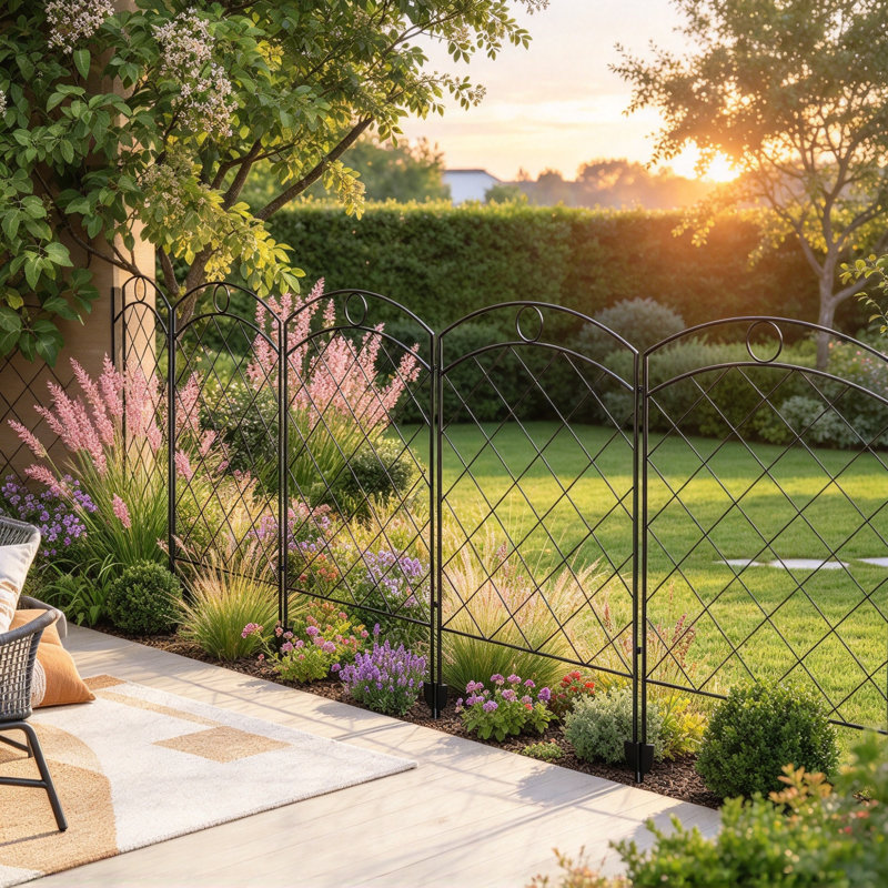 110.01 cm H x 348.01 cm W Fence Panels Fencing with 4 Panel(s) Included