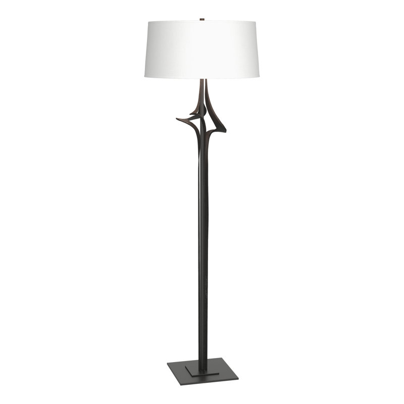 Antasia 59" Floor Lamp, Natural Anna, Black