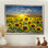 Champ de tournesols en fleurs - reproduction d'art sur bois massif