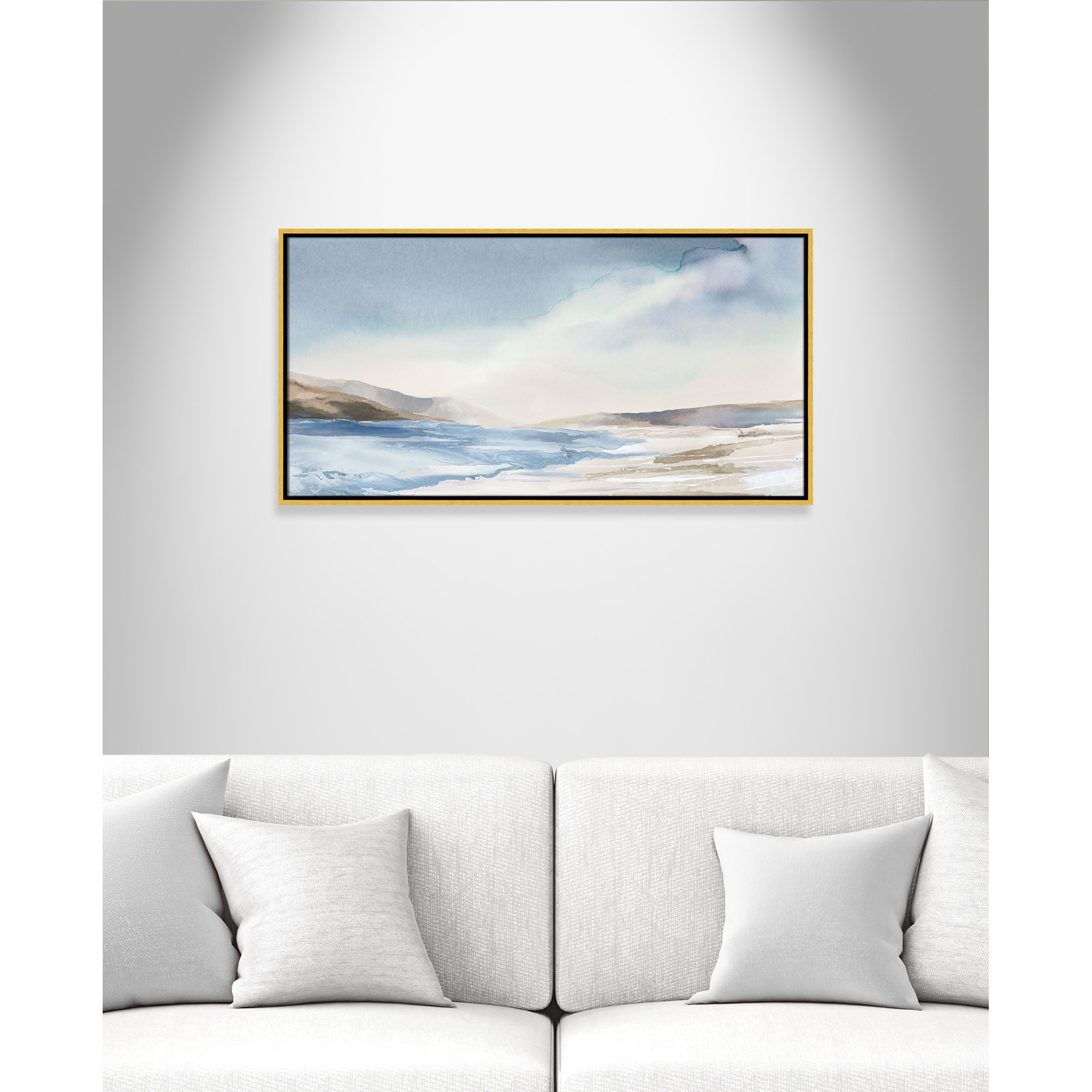 Mystic Shores Print by Mystic Shores, Gold, 19.5" H x 37.5" W