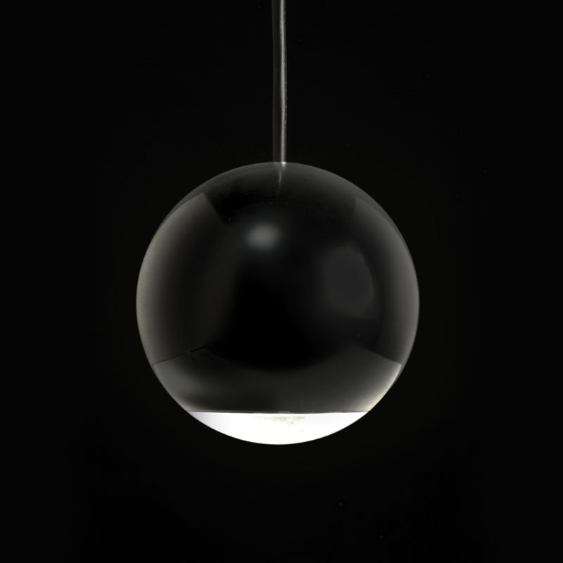 Bo-La - 114.19 Inch 7W 1 LED Suspension, Black, Black/Opal