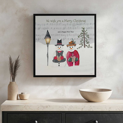 We Wish You a Merry Christmas Snowmen by Robin-Lee Vieira Art Print