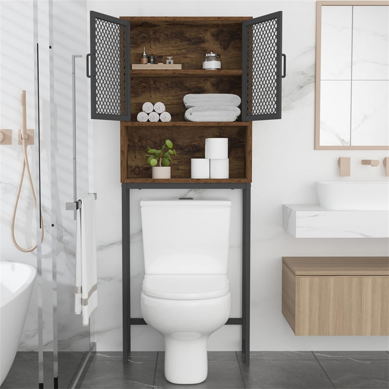 Armoire de rangement industrielle pour salle de bain - réglable, durable, Brun rustique