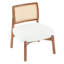 De 2 chaises d'appoint beiges avec structure en bois tissé pour les espaces intérieurs 2 chaise longue élégante et salon