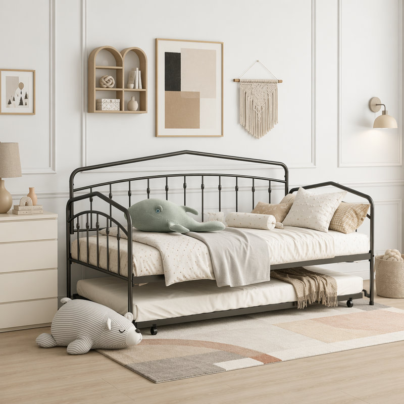 Daybed with Trundle in Black