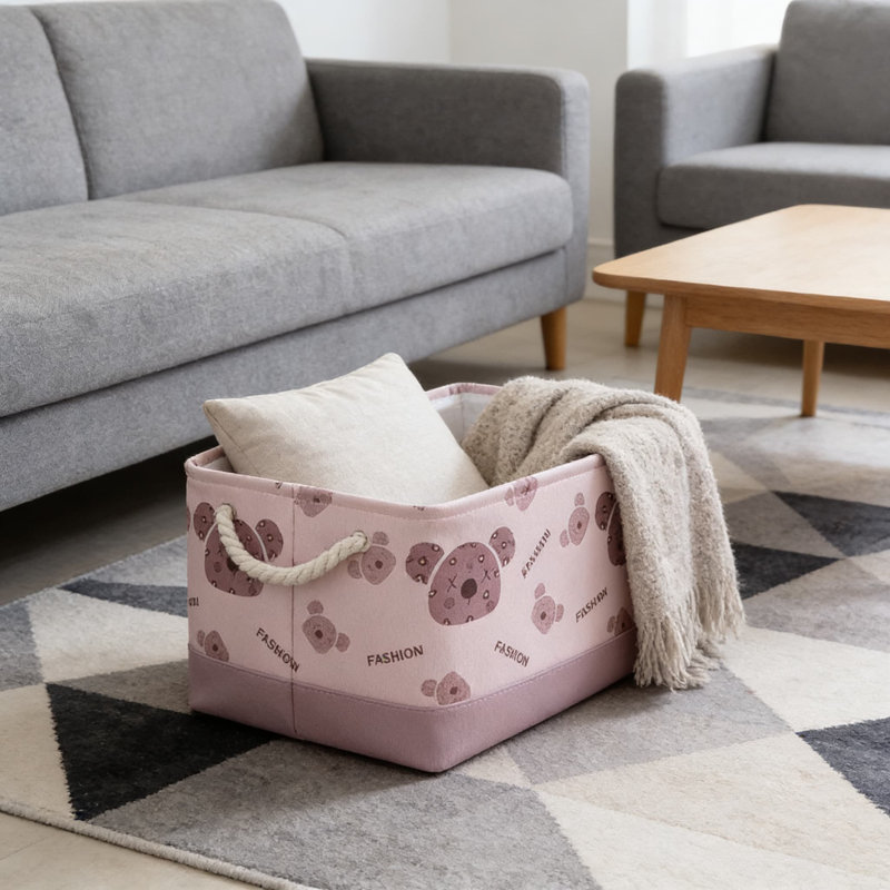 1Pcs,Large Capacity Foldable Storage Basket With 3-Tier Design, Multifunctional Organizer For Toys, Laundry, And Household Items, Water-Resistant And Durable Fabric
