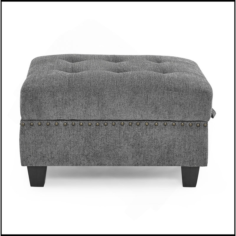 Ottoman Sofa for Modular Sectional,Grey Chenille