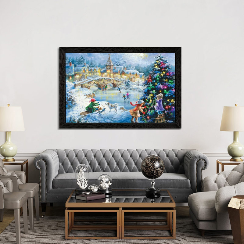 Joyful Celebration by Nicky Boehme - Painting on Canvas, 152.5 cm H x 101.5 cm W, Black Floater Framed
