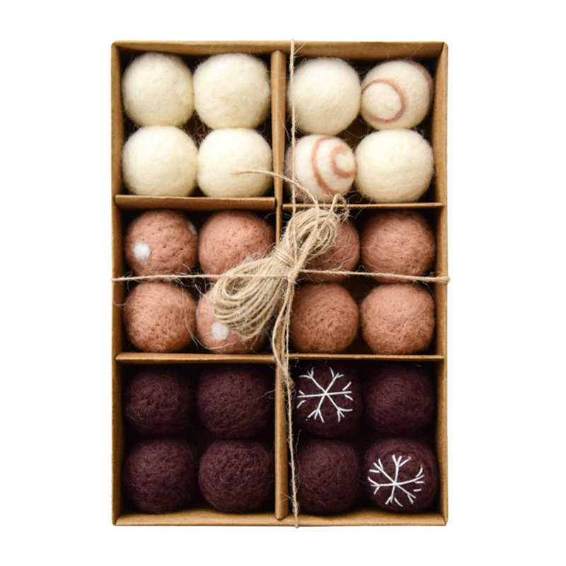 Boules de laine en forme de boîte de 24 pièces Kondieu, A