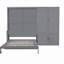 Grand lit escamotable mural avec placard, gris-2145617711