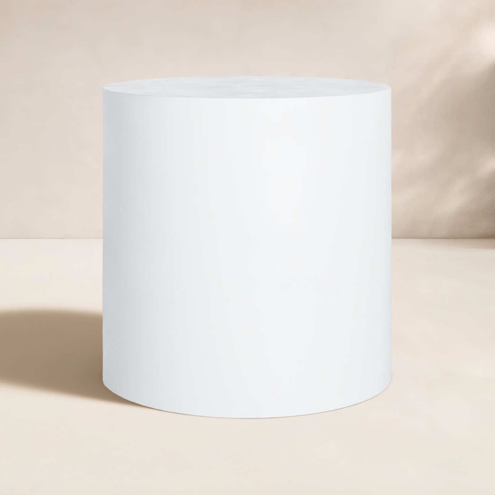 Arcadia 20'' Concrete Outdoor Side Table, Ivory