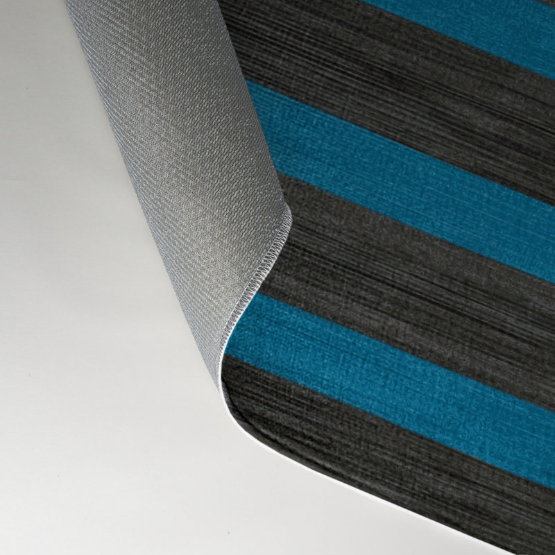Tapis intérieur / extérieur gris HorizontalStripes, Rectangle 9 pi x 12 pi
