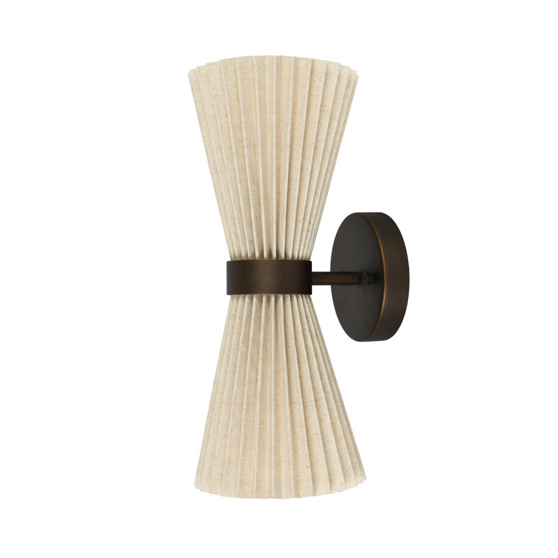 Amore 2 - Light Armed Sconce, Natural, Bronze, 14.57" H x 6.1" W x 6.1" D