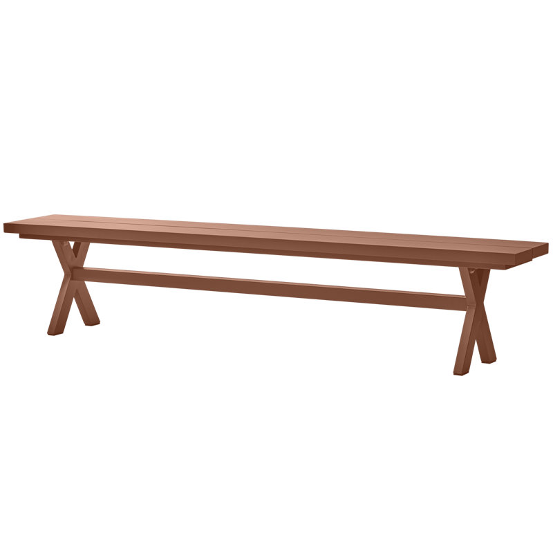 Delta Powder Coated Aluminium Picnic Bench, Orange