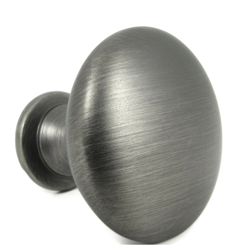 Round 1 1/4" Diameter Mushroom Knob Multipack, Weathered Nickel