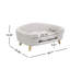 Structure de lit pour chien surélevée pour petit chien, lit en velours côtelé avec pieds en bois d'hévéa et mousse de soutien, beige, facile à assembler-1369472246-1354806406