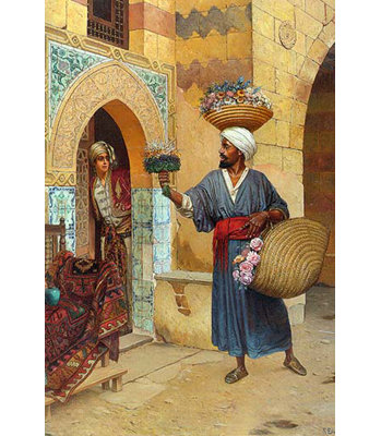 The Flower Merchant Painting Print