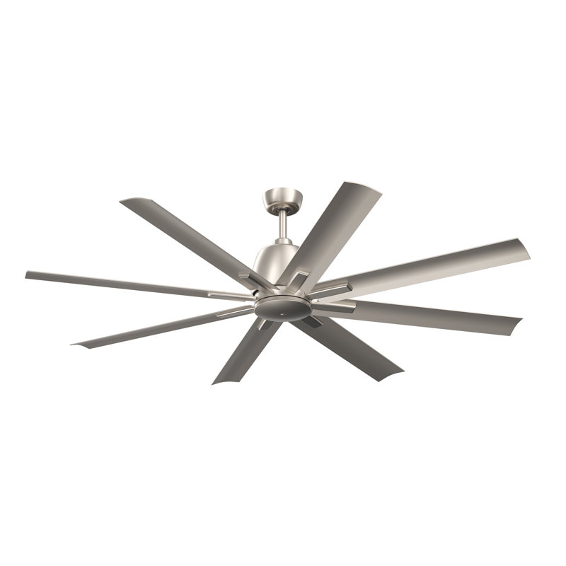 Ventilateur de plafond Jamahri, Nickel brossé, 65"