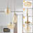 3-Light 39" Adjustable Champagne Gold Cluster Pendant Light