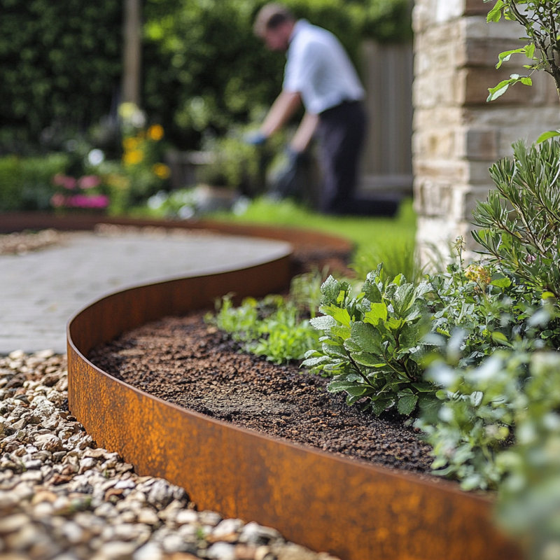 14 cm H x 1000 cm W Galvanised Steel Lawn Edging Fencing