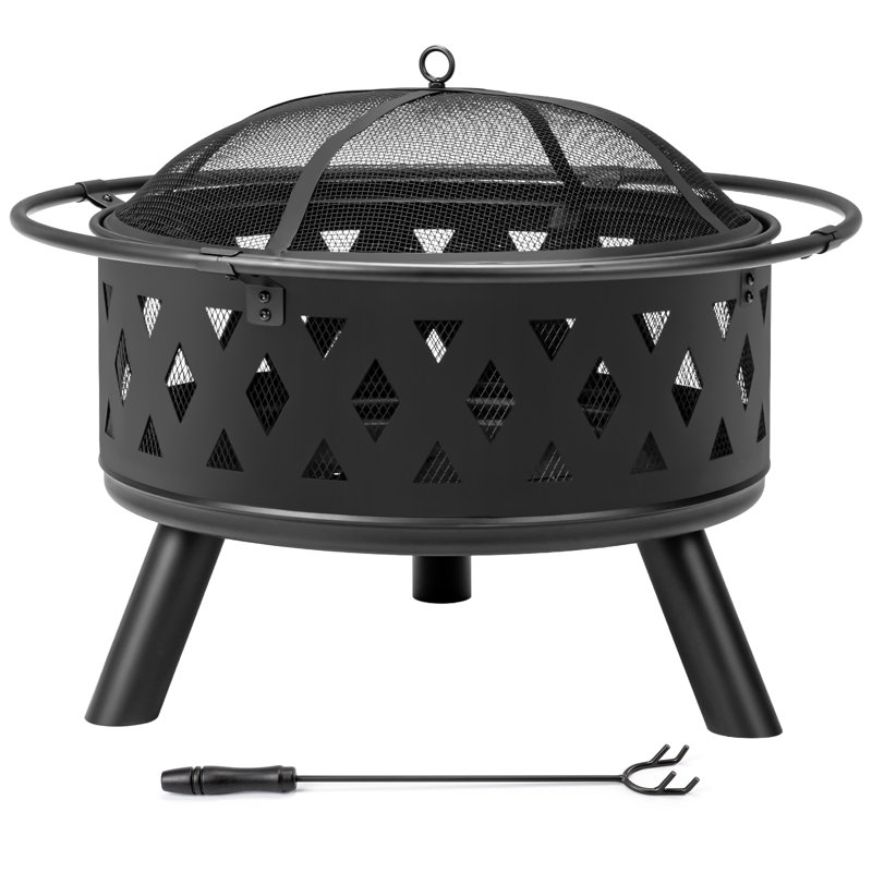 Patio 30 in. Round Steel Fire Pit