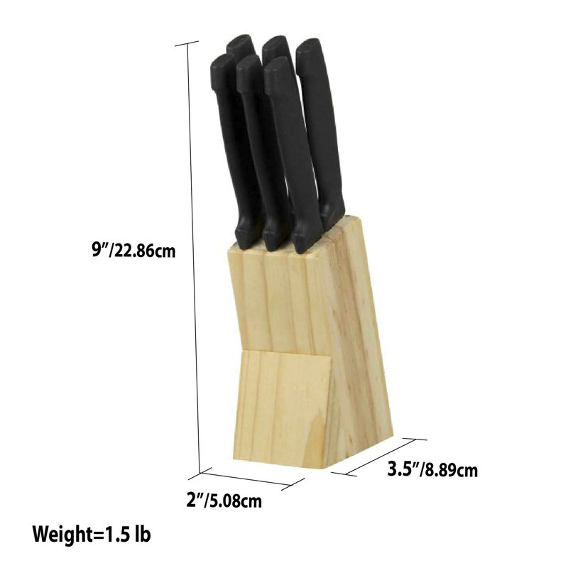 Home Basics 6 Piece Stainless Steel Steak Knife Set