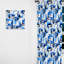Abstract Blue and White Symmetry - Rideau abstrait - Rideau géométrique obscurcissant - 1 panneau-107597890