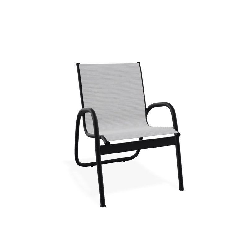Fauteuil de patio Gardenella, Noir texturé, Ormeau