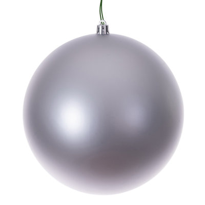  Balle transparente matte de 4 po percée aux rayons UV. Comprend 6 ornements par boîte.