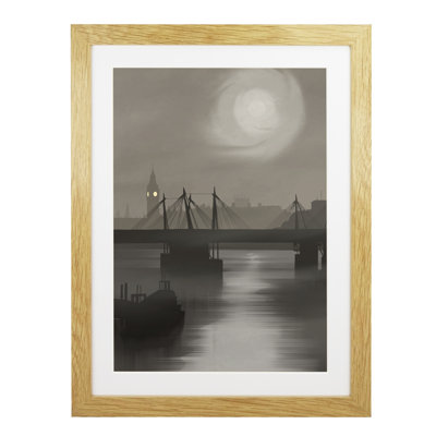 London in Fog 1 Piece Wall Art