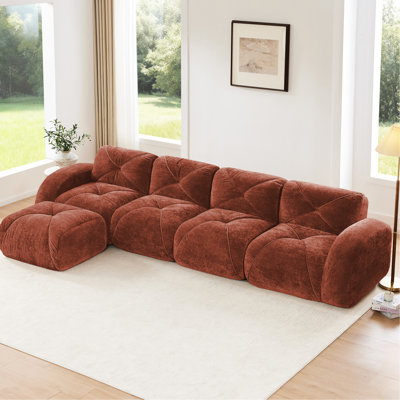 Velours rouge-brun avec éponge haute densité 32d, conception, combinaison modulaire, mobile pour dégustation de thé multifonctionnel