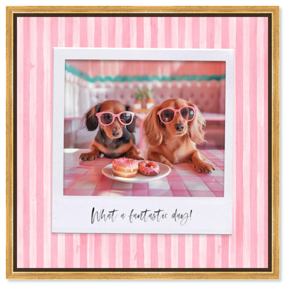 Donut Date Polaroid Canvas Kids Art Prints by Art Remedy